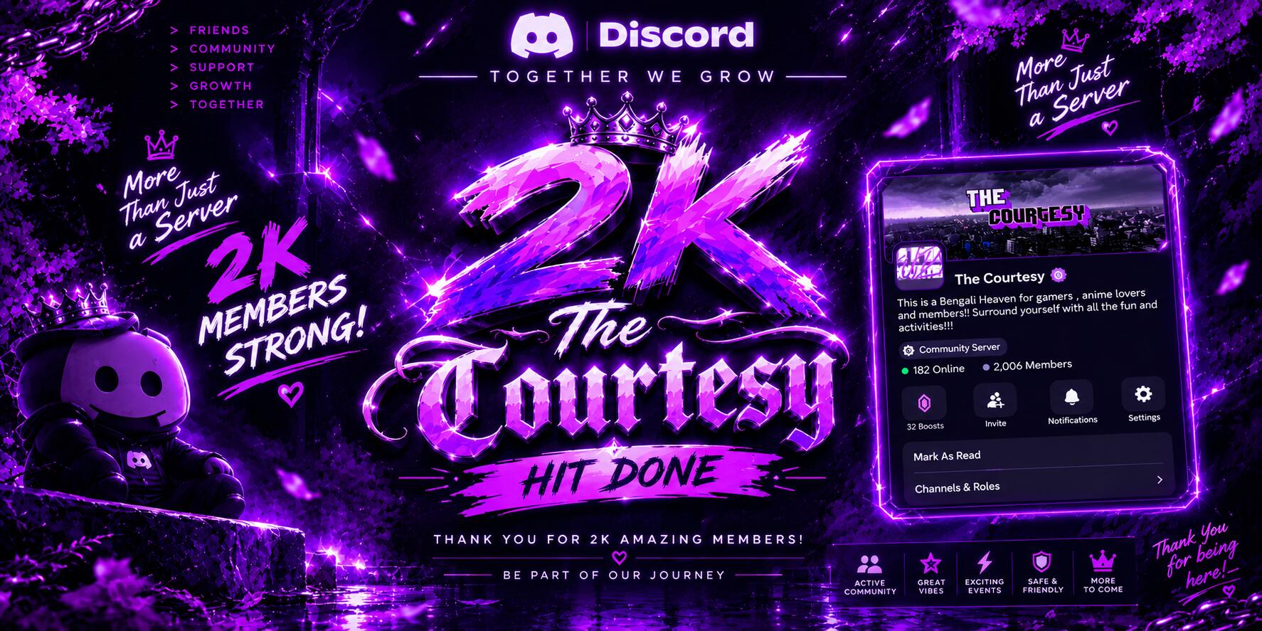 Discovery splash banner for The Courtesy Discord server