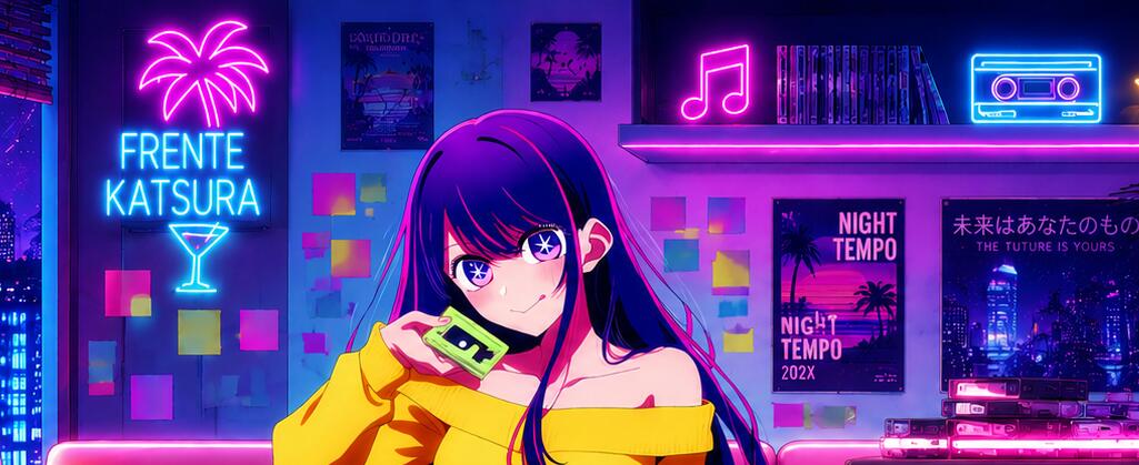 Discovery splash banner for Frente Katsura 🌴┆໒ Social 🌙 ・Anime ✨ ・Eventos 🎶 ・ Nitro 📀ა Discord server