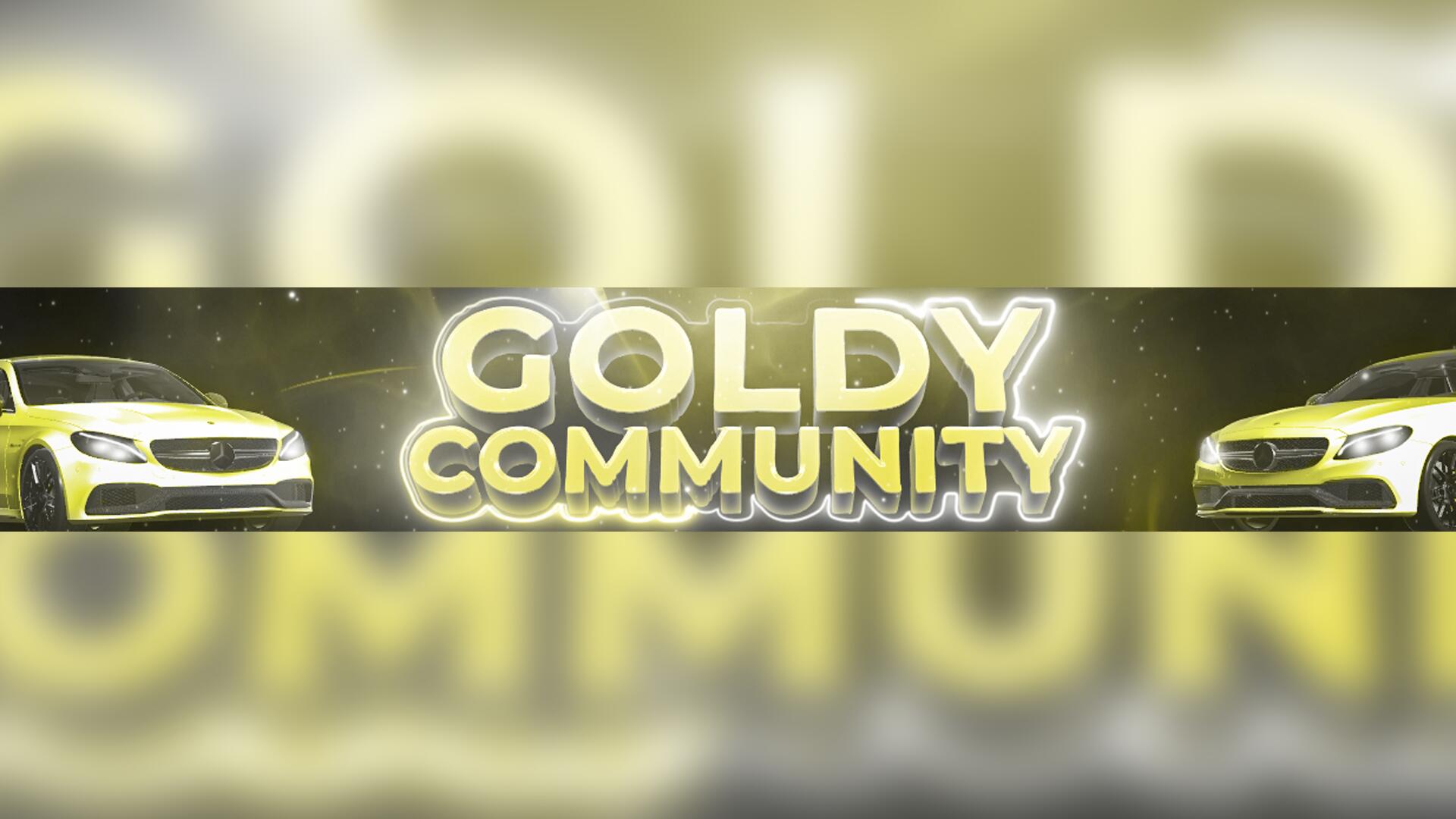 Discovery splash banner for Goldy Community Discord server