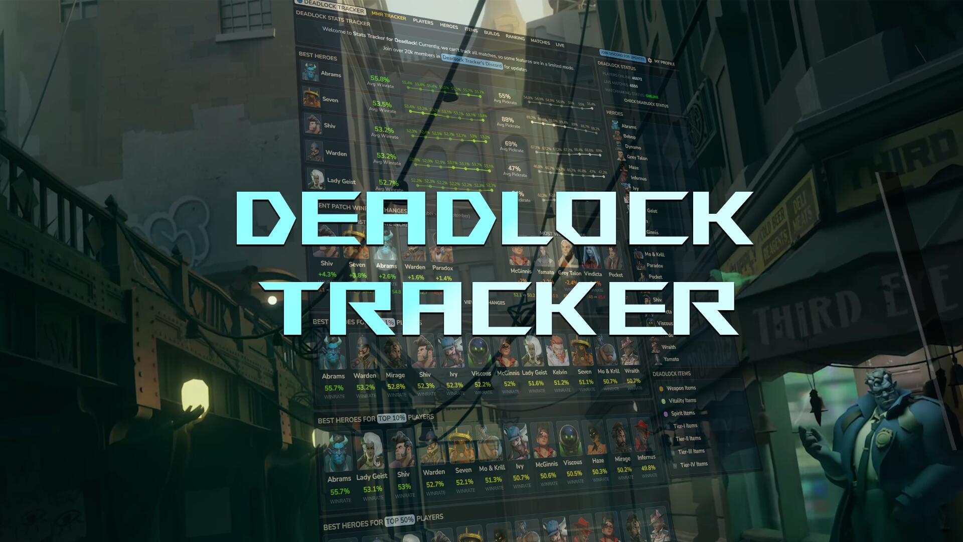 Discovery splash banner for Deadlock Tracker Discord server