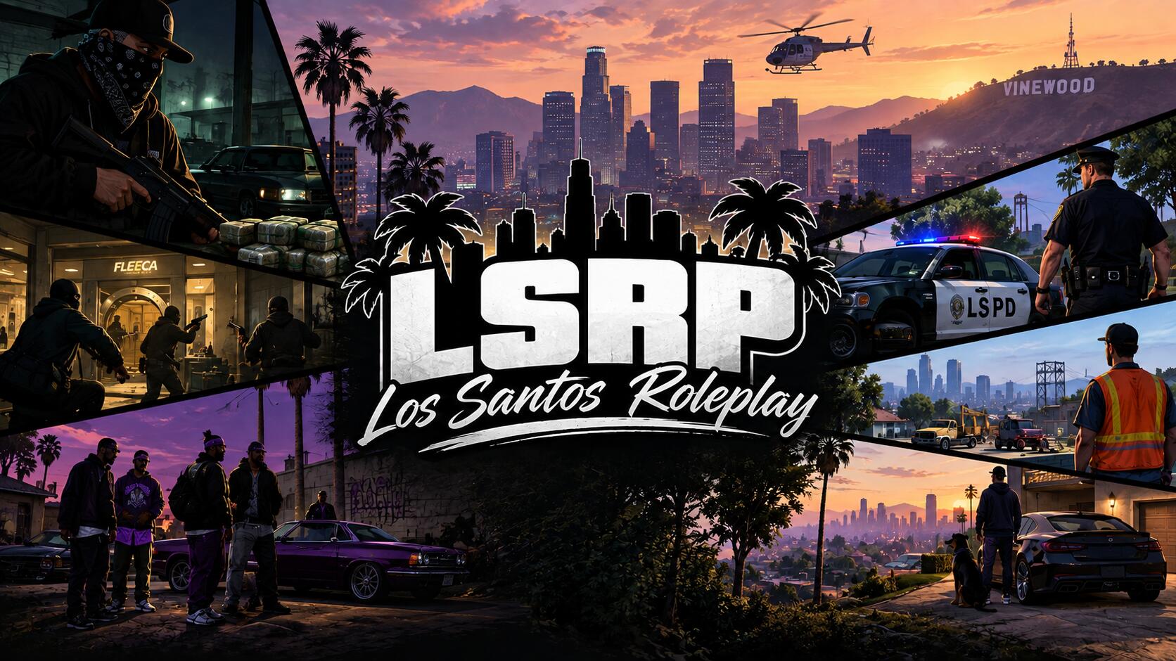 Discovery splash banner for Los Santos Roleplay Discord server