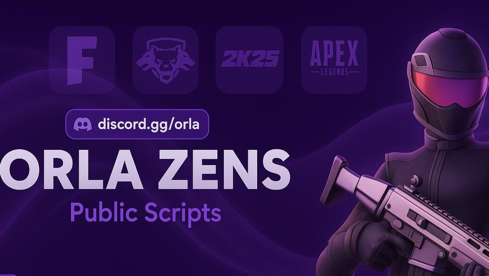 Discovery splash banner for ORLAZENS.COM | Free Cronus Zen Scripts Discord server