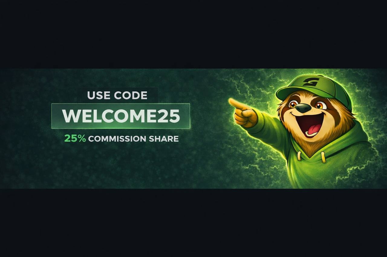 Discovery splash banner for GambaGiveaway (GGA) Discord server