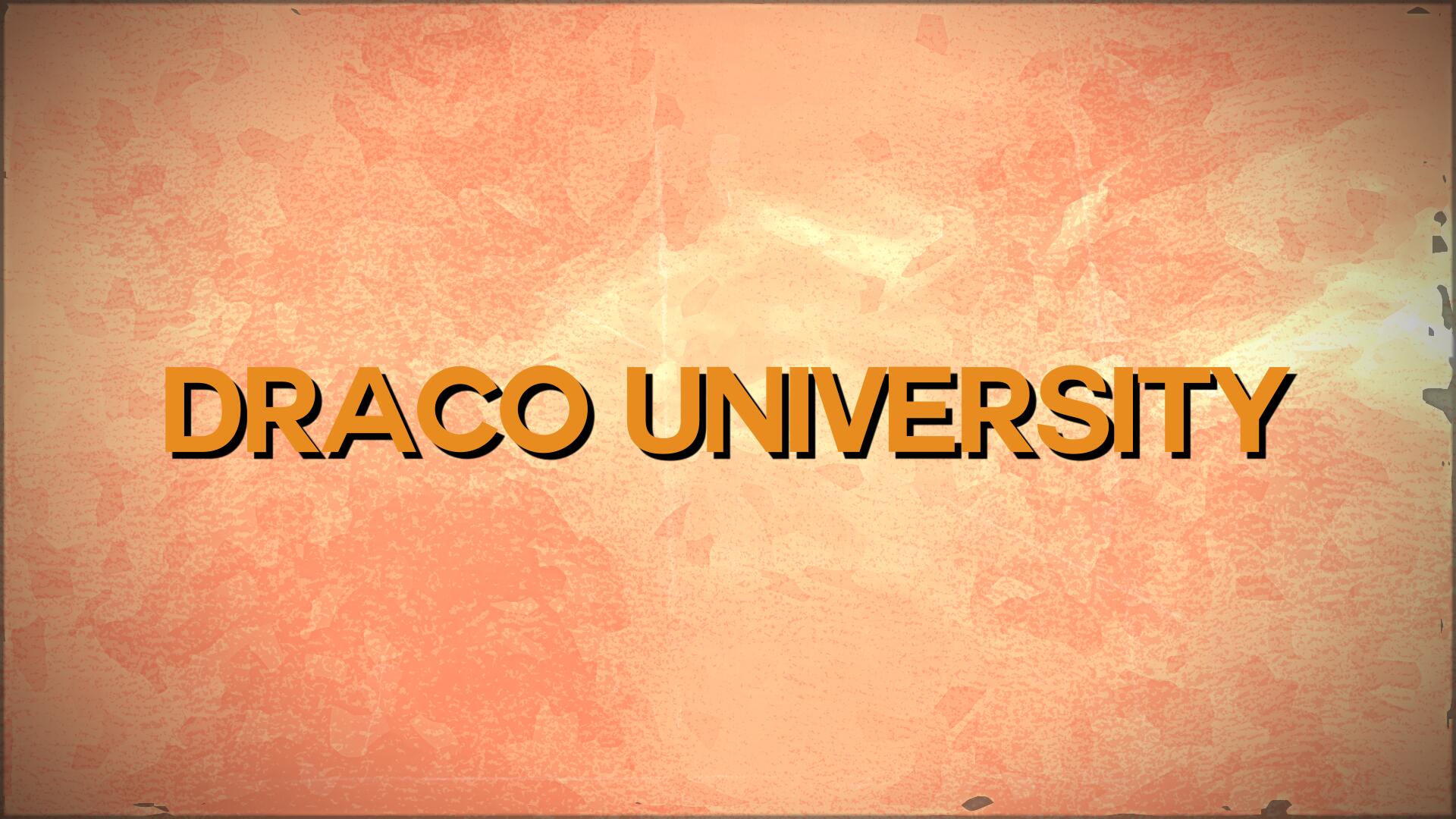 Discovery splash banner for Draco University Discord server