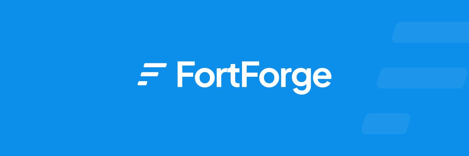 Discovery splash banner for FortForge | Fortnite Hub Discord server