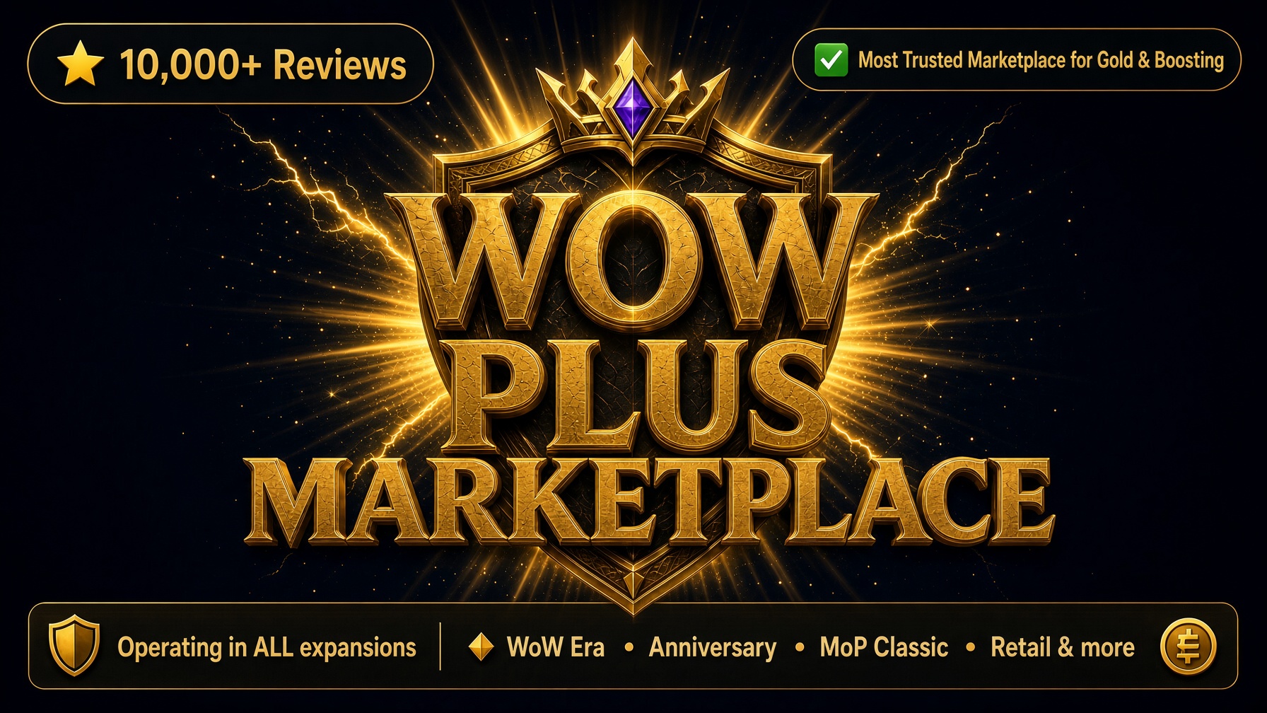 Discovery splash banner for WoW Gold Market - Buy & Sell & Swap - WoW Gold - Boosting - Accounts - Mounts - WoW Retail Discord server