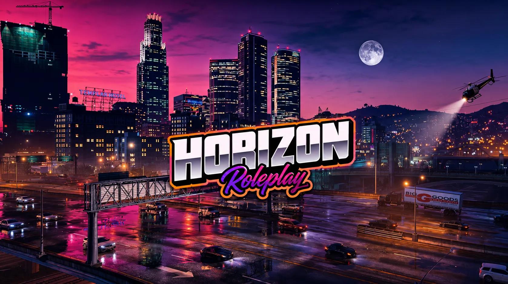 Discovery splash banner for Horizon Roleplay™ V2 Discord server