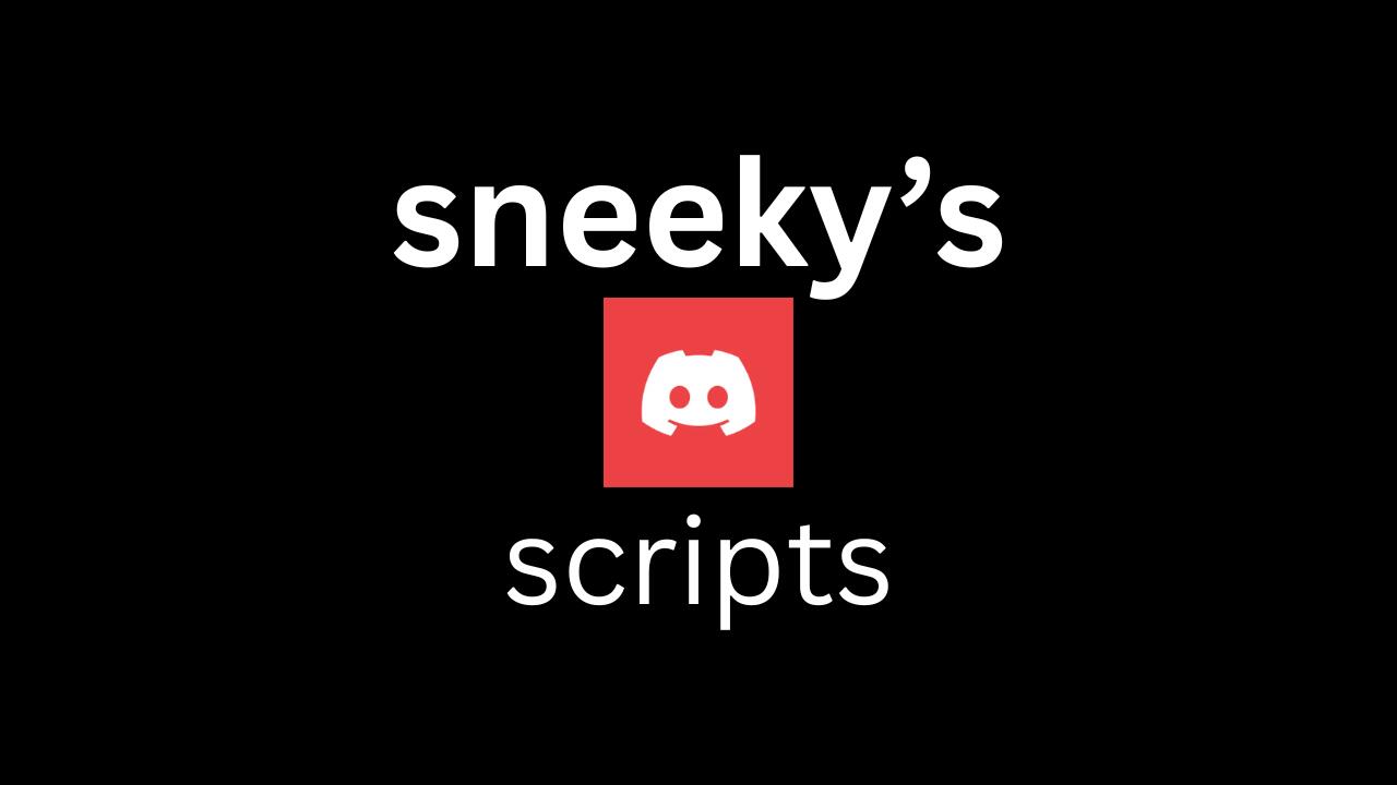 Discovery splash banner for sneeky's scripts Discord server