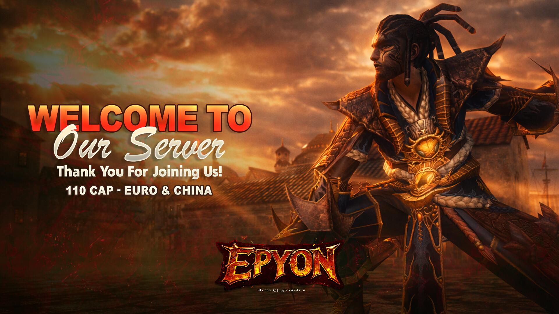 Discovery splash banner for Epyon Online Discord server
