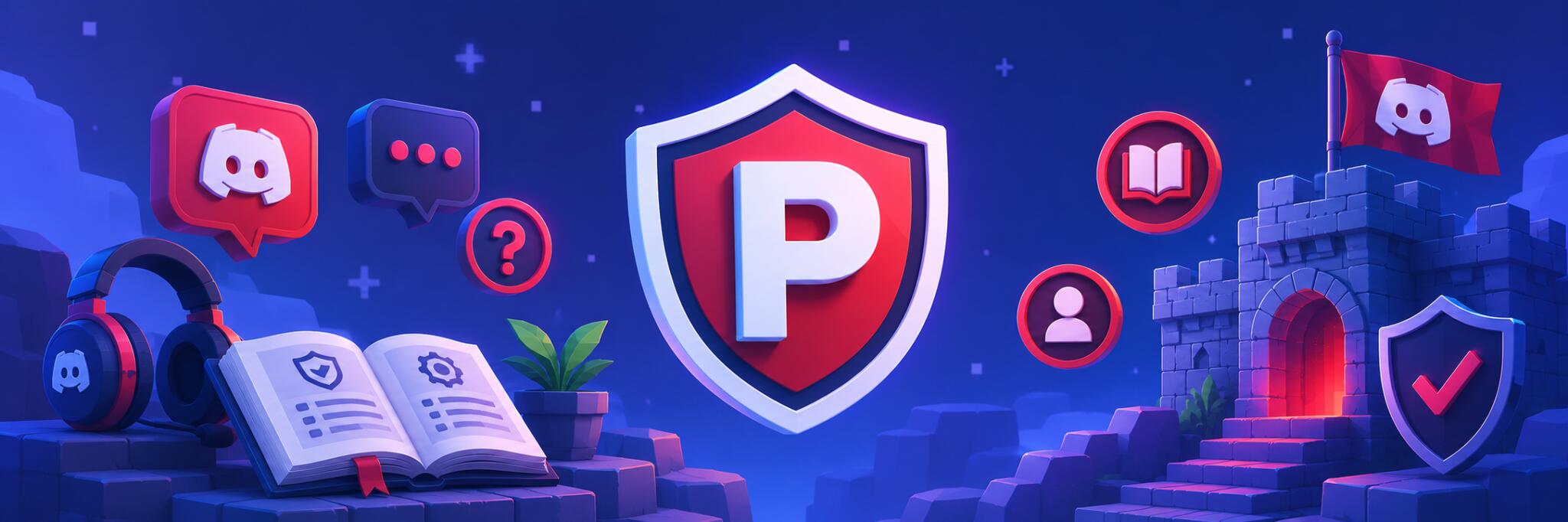 Discovery splash banner for Protector Support Discord server