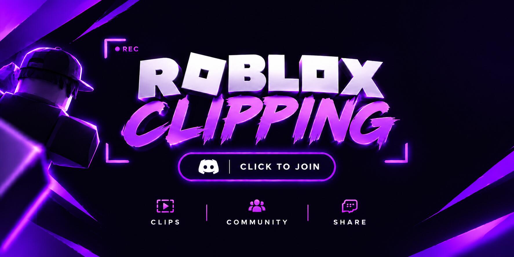 Discovery splash banner for Roblox Clipping Discord server