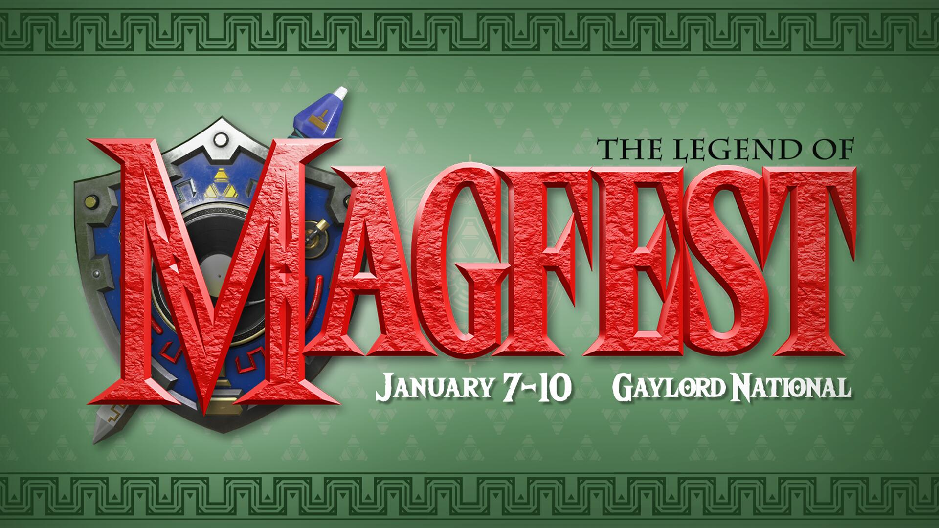 Discovery splash banner for MAGFest Discord (Upcoming Events: Super Jan 7-10 2027) Discord server