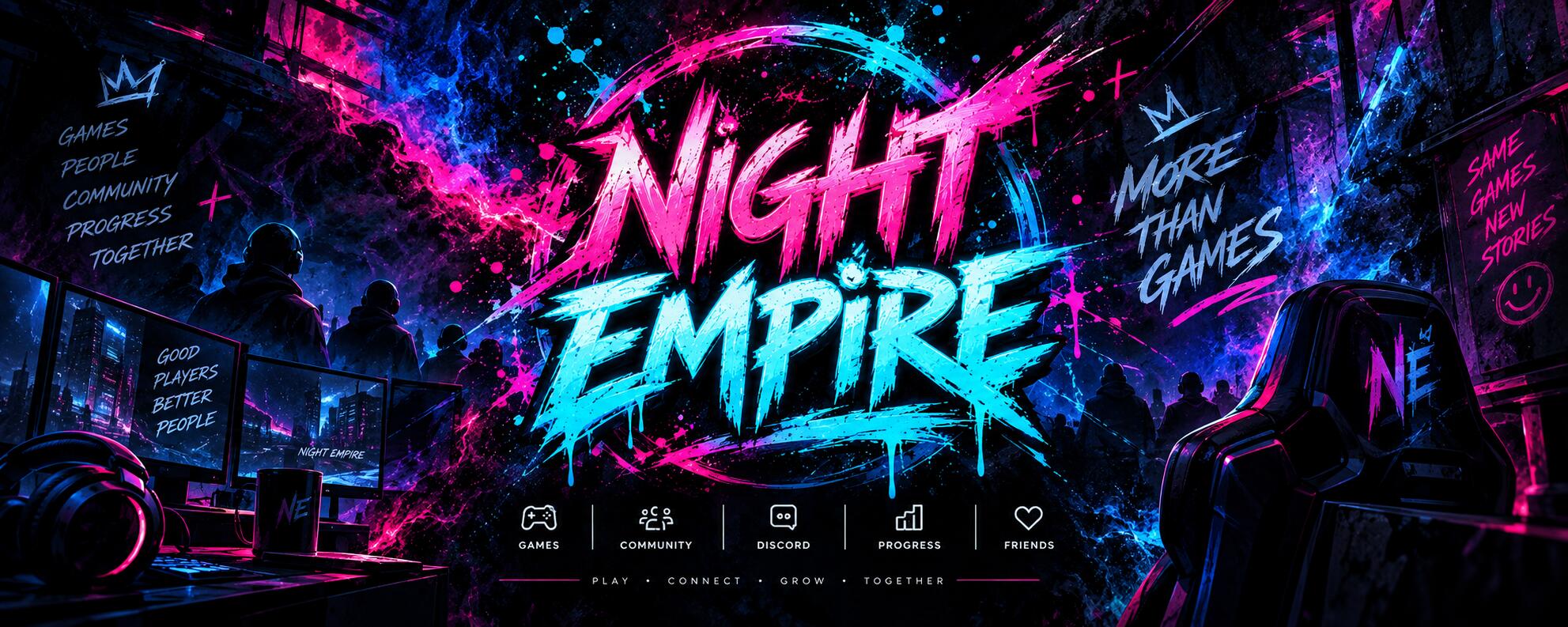 Discovery splash banner for 『Night Empire』 Discord server