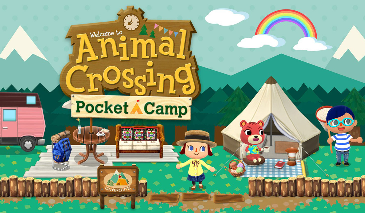 Discovery splash banner for Animal Crossing: Pocket Camp Discord server