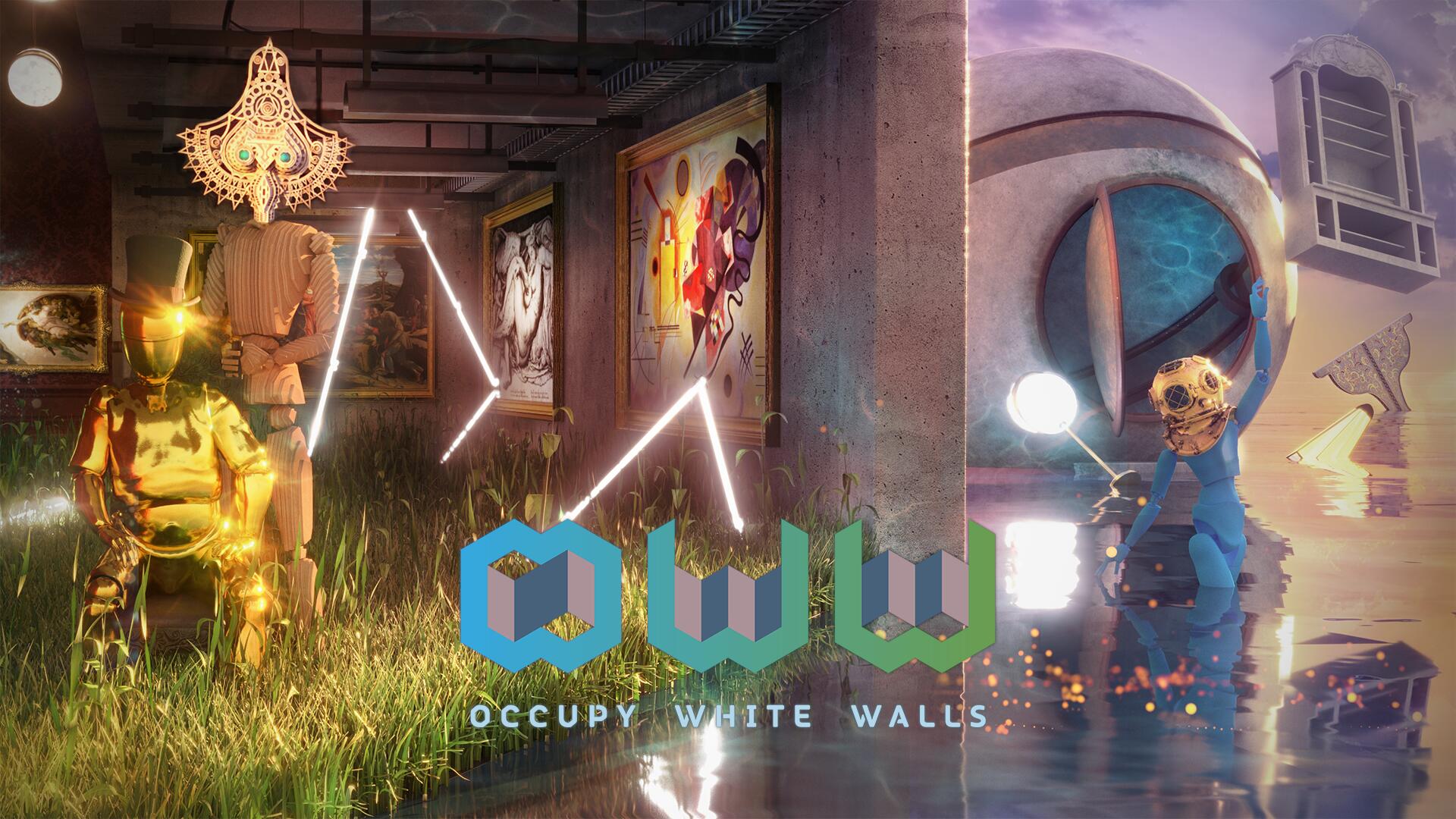Discovery splash banner for Occupy White Walls / Kultura.art Discord server