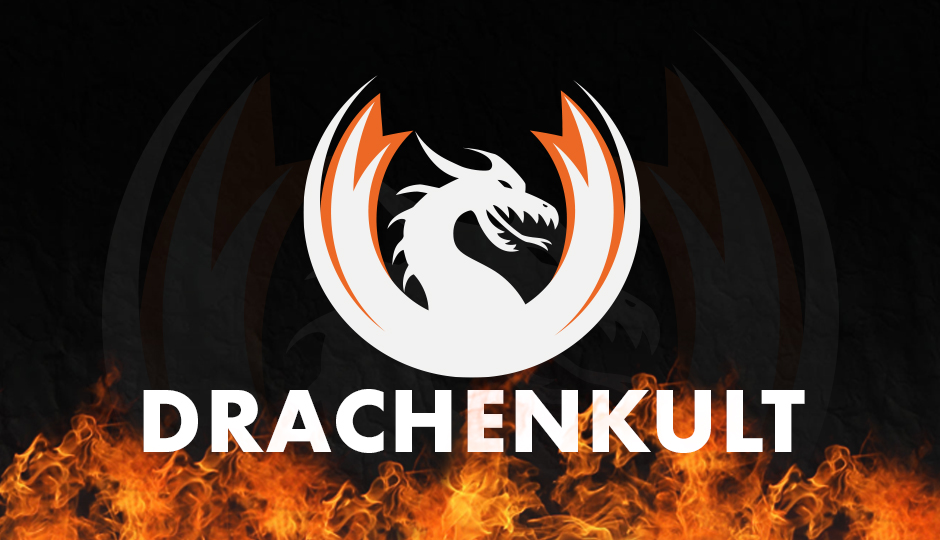 Discovery splash banner for Drachen Kult (Hypixel's Skyblock Community) Discord server