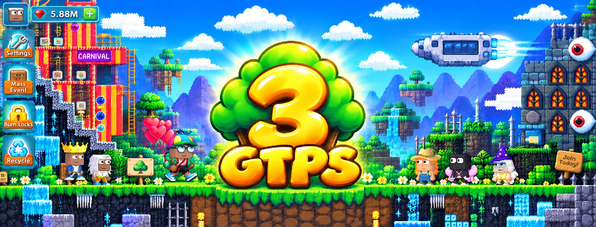 Discovery splash banner for GTPS3 | Growtopia Private Server Discord server