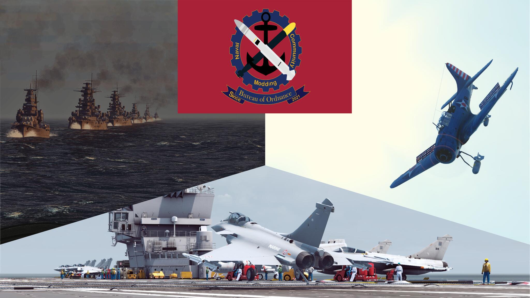 Discovery splash banner for BuOrd: Naval Modding Community Discord server