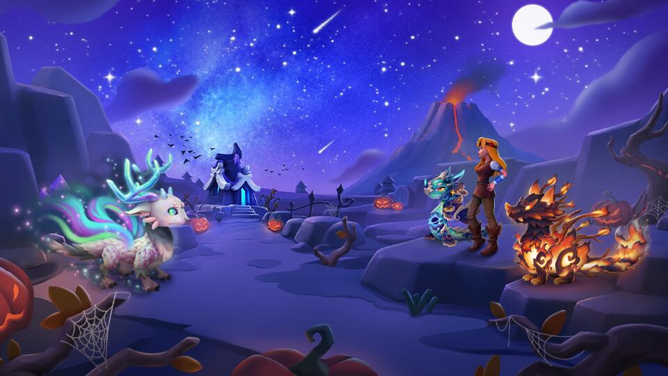 Discovery splash banner for Dragon Mania Legends Discord server