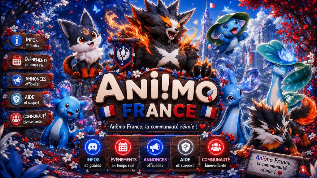 Discovery splash banner for Aniimo France | FR Discord server