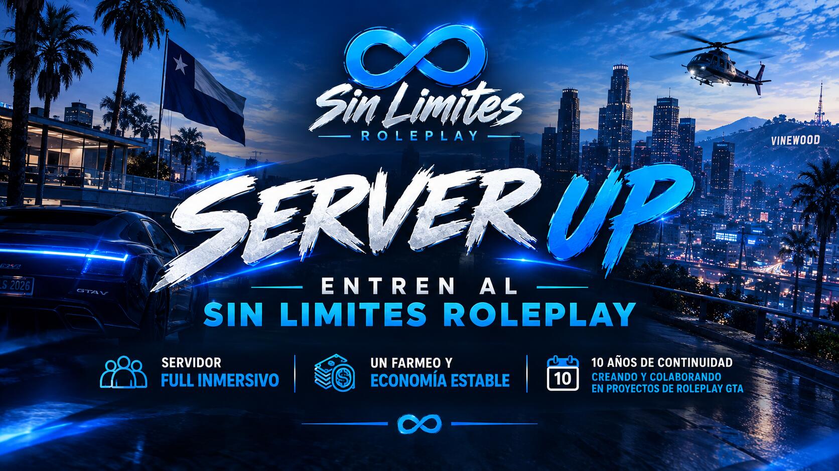 Discovery splash banner for SINLIMITES RP🗿 Discord server
