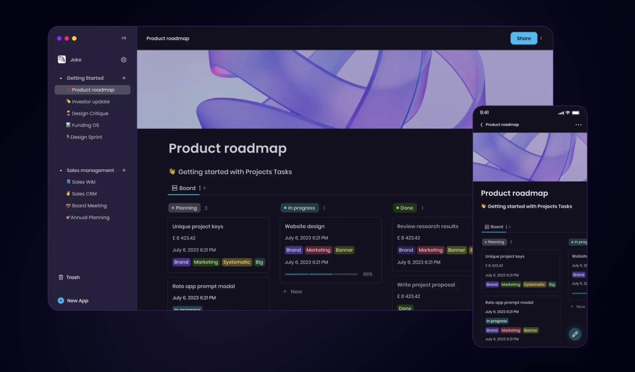 Discovery splash banner for AppFlowy Discord server
