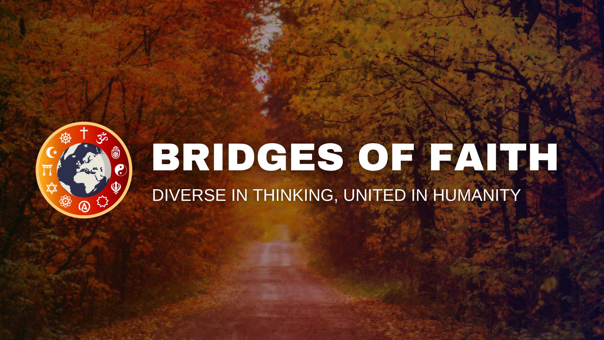 Discovery splash banner for Bridges of Faith | Religion • Philosophy • Theology • Politics • Debate • Interfaith Discord server